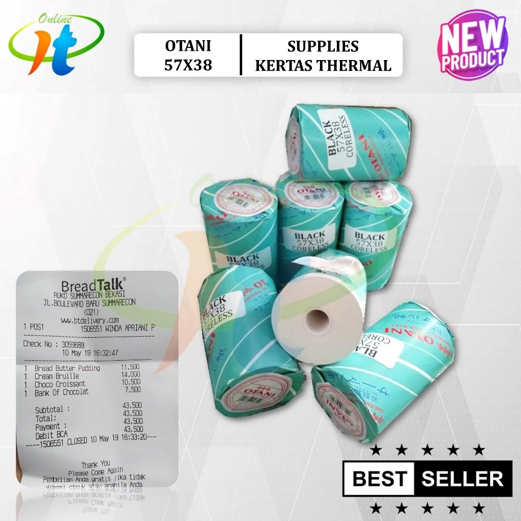Otani 57X40 58X40 57X38 Kertas Thermal Struk Kasir